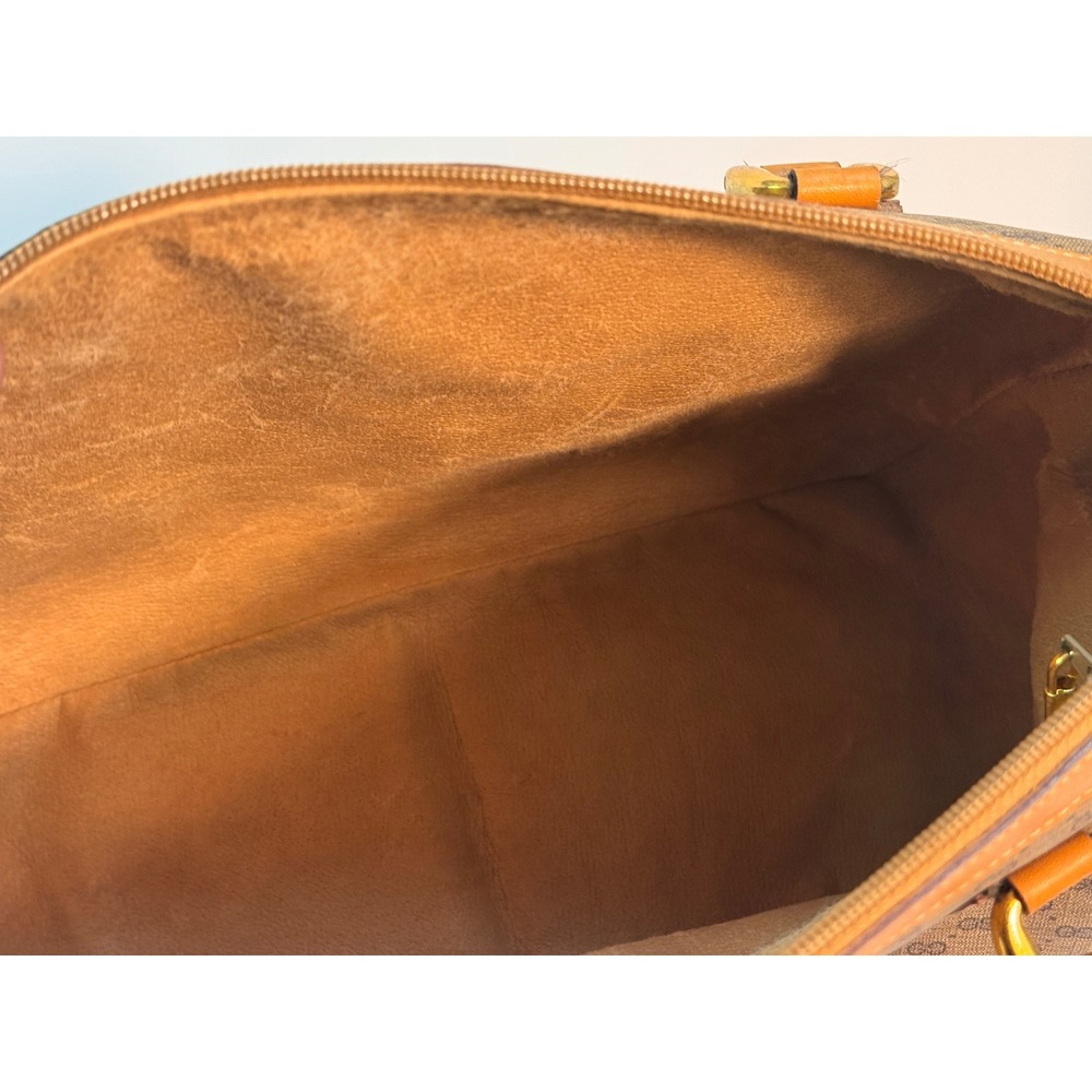 Gucci GG‎ PVC, Leather Trim Top Handle Boston Bag vintage 70's-80's - Picture 15 of 16